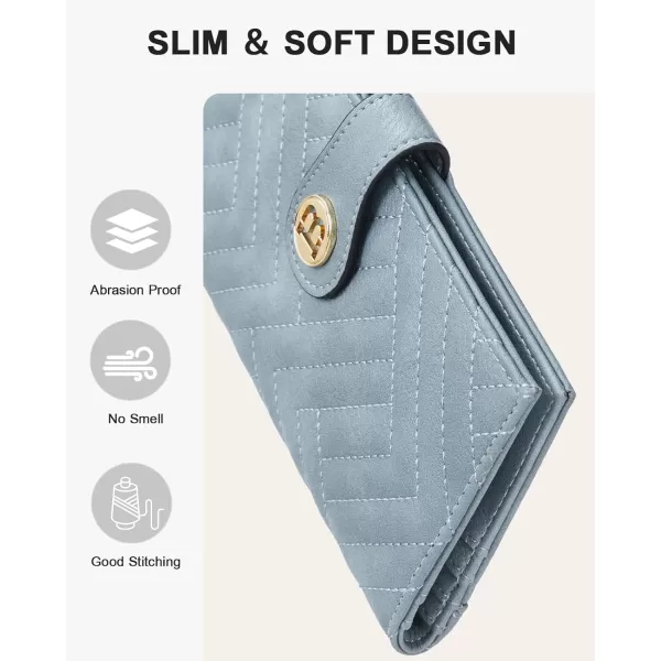 BOSTANTEN Slim Wallet Women Leather RFID Blocking Credit Card Holder Bifold Thin Wallet with Zipper Pocket Pink