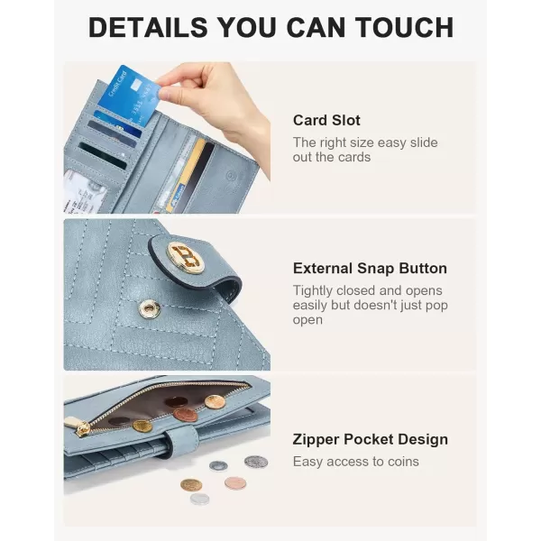 BOSTANTEN Slim Wallet Women Leather RFID Blocking Credit Card Holder Bifold Thin Wallet with Zipper Pocket Pink