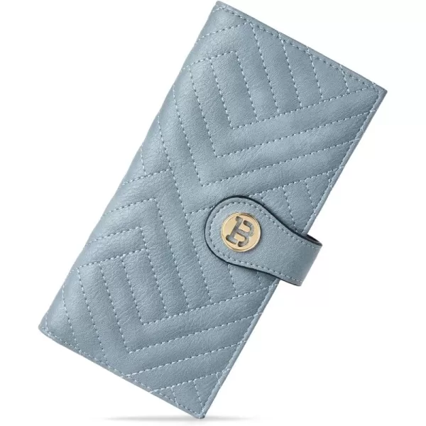 BOSTANTEN Slim Wallet Women Leather RFID Blocking Credit Card Holder Bifold Thin Wallet with Zipper Pocket Pink