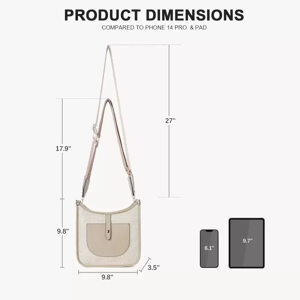 imageBOSTANTEN Crossbody Bags for Women Trendy Vegan Leather Hobo Handbags Fashion Shoulder Purse with Adjustable Guitar StrapB05khaki