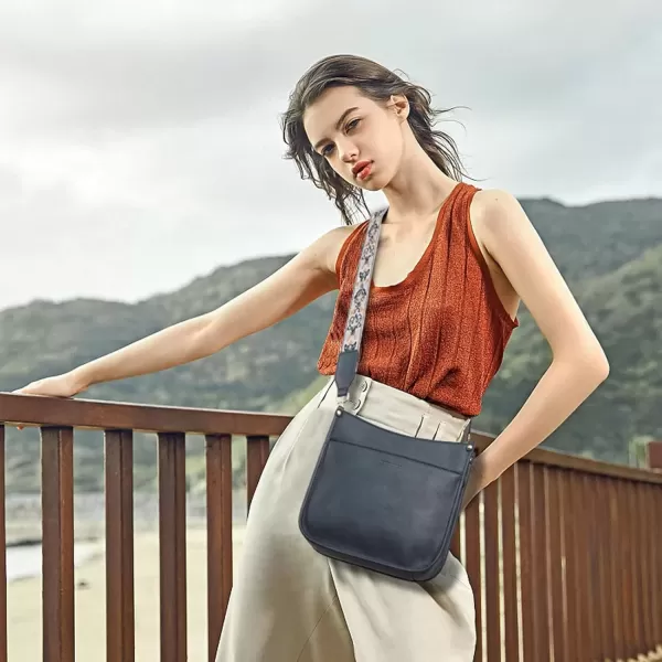 imageBOSTANTEN Crossbody Bags for Women Trendy Vegan Leather Hobo Handbags Fashion Shoulder Purse with Adjustable Guitar StrapD10blue
