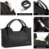 imageBOSTANTEN Genuine Leather Purses for Women Designer Handbags Crossbody Shoulder Bags Top Handle Satchel with Adjustable StrapBlack
