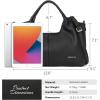 imageBOSTANTEN Genuine Leather Purses for Women Designer Handbags Crossbody Shoulder Bags Top Handle Satchel with Adjustable StrapBlack
