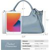imageBOSTANTEN Genuine Leather Purses for Women Designer Handbags Crossbody Shoulder Bags Top Handle Satchel with Adjustable StrapBlue