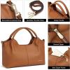 imageBOSTANTEN Genuine Leather Purses for Women Designer Handbags Crossbody Shoulder Bags Top Handle Satchel with Adjustable StrapBrown