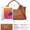 imageBOSTANTEN Genuine Leather Purses for Women Designer Handbags Crossbody Shoulder Bags Top Handle Satchel with Adjustable StrapBrown