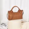 imageBOSTANTEN Genuine Leather Purses for Women Designer Handbags Crossbody Shoulder Bags Top Handle Satchel with Adjustable StrapBrown