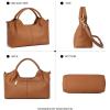 imageBOSTANTEN Genuine Leather Purses for Women Designer Handbags Crossbody Shoulder Bags Top Handle Satchel with Adjustable StrapBrown
