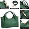 imageBOSTANTEN Genuine Leather Purses for Women Designer Handbags Crossbody Shoulder Bags Top Handle Satchel with Adjustable StrapDark Green