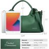 imageBOSTANTEN Genuine Leather Purses for Women Designer Handbags Crossbody Shoulder Bags Top Handle Satchel with Adjustable StrapDark Green