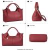 imageBOSTANTEN Genuine Leather Purses for Women Designer Handbags Crossbody Shoulder Bags Top Handle Satchel with Adjustable StrapRed