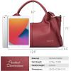 imageBOSTANTEN Genuine Leather Purses for Women Designer Handbags Crossbody Shoulder Bags Top Handle Satchel with Adjustable StrapRed