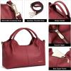 imageBOSTANTEN Genuine Leather Purses for Women Designer Handbags Crossbody Shoulder Bags Top Handle Satchel with Adjustable StrapRed