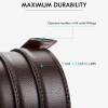 imageBOSTANTEN Mens Belt Leather Ratchet Belt For Men Dress and Casual with Adjustable Buckle Trim to Fit001 Coffee