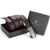 imageBOSTANTEN Mens Belt Leather Ratchet Belt For Men Dress and Casual with Adjustable Buckle Trim to Fit001 Coffee