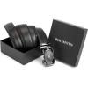 imageBOSTANTEN Mens Belt Leather Ratchet Belt For Men Dress and Casual with Adjustable Buckle Trim to Fit003black With Apricot
