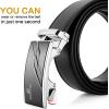 imageBOSTANTEN Mens Belt Leather Ratchet Belt For Men Dress and Casual with Adjustable Buckle Trim to Fit004black