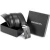 imageBOSTANTEN Mens Belt Leather Ratchet Belt For Men Dress and Casual with Adjustable Buckle Trim to Fit005black