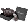 imageBOSTANTEN Mens Belt Leather Ratchet Belt For Men Dress and Casual with Adjustable Buckle Trim to Fit005coffee