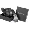 imageBOSTANTEN Mens Belt Leather Ratchet Belt For Men Dress and Casual with Adjustable Buckle Trim to Fit008black