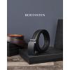 imageBOSTANTEN Mens Belt Leather Ratchet Belt For Men Dress and Casual with Adjustable Buckle Trim to Fit009black  Blue