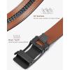 imageBOSTANTEN Mens Belt Leather Ratchet Belt For Men Dress and Casual with Adjustable Buckle Trim to Fit010 Blackbrown