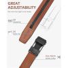 imageBOSTANTEN Mens Belt Leather Ratchet Belt For Men Dress and Casual with Adjustable Buckle Trim to Fit010 Blackbrown