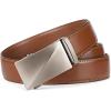 imageBOSTANTEN Mens Belt Leather Ratchet Belt For Men Dress and Casual with Adjustable Buckle Trim to Fit011 All Brown