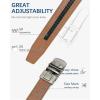 imageBOSTANTEN Mens Belt Leather Ratchet Belt For Men Dress and Casual with Adjustable Buckle Trim to Fit014  All Brown