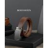imageBOSTANTEN Mens Belt Leather Ratchet Belt For Men Dress and Casual with Adjustable Buckle Trim to Fit015  All Brown