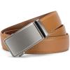 imageBOSTANTEN Mens Belt Leather Ratchet Belt For Men Dress and Casual with Adjustable Buckle Trim to Fit019  Light Brown