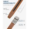 imageBOSTANTEN Mens Belt Leather Ratchet Belt For Men Dress and Casual with Adjustable Buckle Trim to Fit019  Light Brown