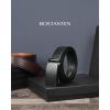 imageBOSTANTEN Mens Belt Leather Ratchet Belt For Men Dress and Casual with Adjustable Buckle Trim to FitA01black