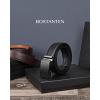 imageBOSTANTEN Mens Belt Leather Ratchet Belt For Men Dress and Casual with Adjustable Buckle Trim to FitFrosted Pattern  Black