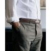 imageBOSTANTEN Mens Belt Leather Ratchet Belt For Men Dress and Casual with Adjustable Buckle Trim to FitWoven Pattern  Black