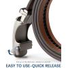 imageBOSTANTEN Mens Belt Leather Ratchet Belt For Men Dress and Casual with Adjustable Buckle Trim to FitWoven Pattern  Brown
