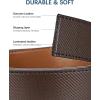 imageBOSTANTEN Mens Belt Leather Ratchet Belt For Men Dress and Casual with Adjustable Buckle Trim to FitWoven Pattern  Brown