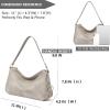 imageBOSTANTEN Purses for Women Vegan Leather Shoulder Bag Designer Ladies Hobo Handbags PocketbooksLight Gray