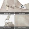 imageBOSTANTEN Purses for Women Vegan Leather Shoulder Bag Designer Ladies Hobo Handbags PocketbooksLight Gray