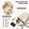 imageBOSTANTEN Small Crossbody Bags for Women Vegan Leather Mini Bucket Handbag Removable Shoulder StrapBeige