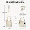 imageBOSTANTEN Small Crossbody Bags for Women Vegan Leather Mini Bucket Handbag Removable Shoulder StrapBeige
