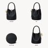 imageBOSTANTEN Small Crossbody Bags for Women Vegan Leather Mini Bucket Handbag Removable Shoulder StrapBlack