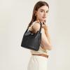 imageBOSTANTEN Small Crossbody Bags for Women Vegan Leather Mini Bucket Handbag Removable Shoulder StrapBlack