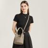 imageBOSTANTEN Small Crossbody Bags for Women Vegan Leather Mini Bucket Handbag Removable Shoulder StrapCamel Brown