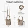 imageBOSTANTEN Small Crossbody Bags for Women Vegan Leather Mini Bucket Handbag Removable Shoulder StrapCamel Brown