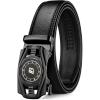 imageBOSTANTEN Mens Belt Leather Ratchet Belt For Men Dress and Casual with Adjustable Buckle Trim to Fit002black
