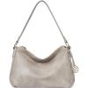 imageBOSTANTEN Purses for Women Vegan Leather Shoulder Bag Designer Ladies Hobo Handbags PocketbooksLight Gray