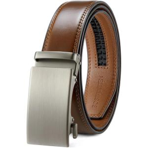 imageBOSTANTEN Mens Belt Leather Ratchet Belt For Men Dress and Casual with Adjustable Buckle Trim to Fit013  Vintage Brown