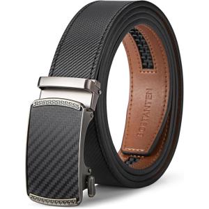 imageBOSTANTEN Mens Belt Leather Ratchet Belt For Men Dress and Casual with Adjustable Buckle Trim to Fit014  Black  Brown