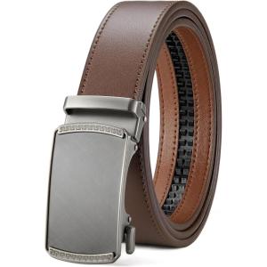 imageBOSTANTEN Mens Belt Leather Ratchet Belt For Men Dress and Casual with Adjustable Buckle Trim to Fit015  All Brown